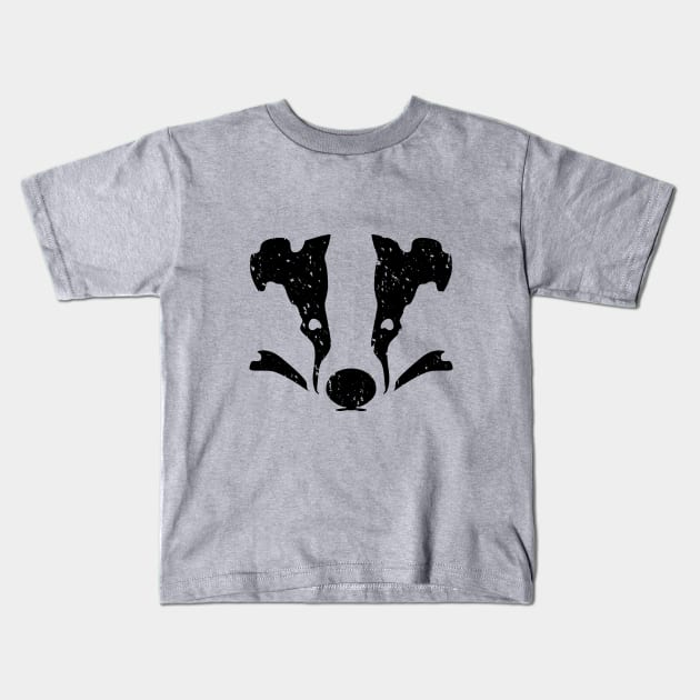 Badgers Crossing (Black) Kids T-Shirt by Paulychilds